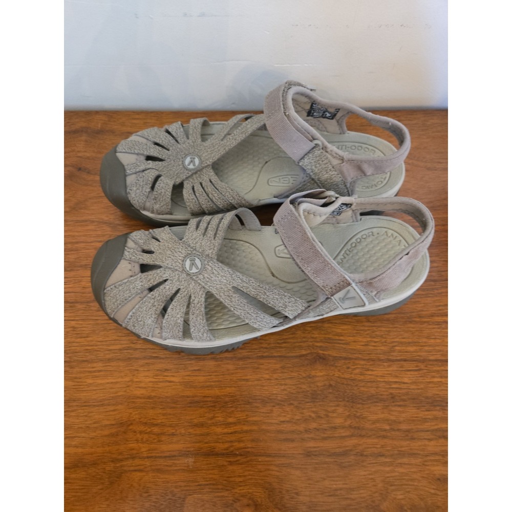 KEEN Rose Sandals Womens 6 Beige Brindle Shitake Hiking Water Shoes 1016729 - Picture 2 of 9
